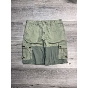 Vintage Y2K LRG Lifted Research Group Cargo Double Knee Green Shorts Size 40